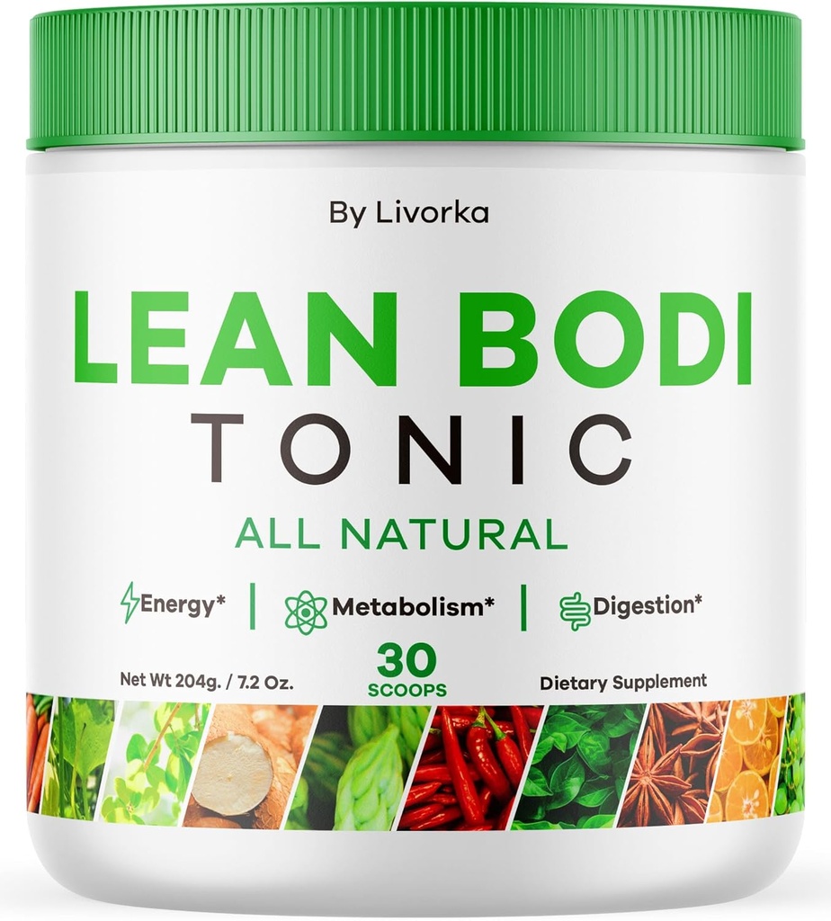 LIVORKA Lean Bodi Tonic, All Natural Advanced Formula Powder - 30 Portionen für 1 Monat