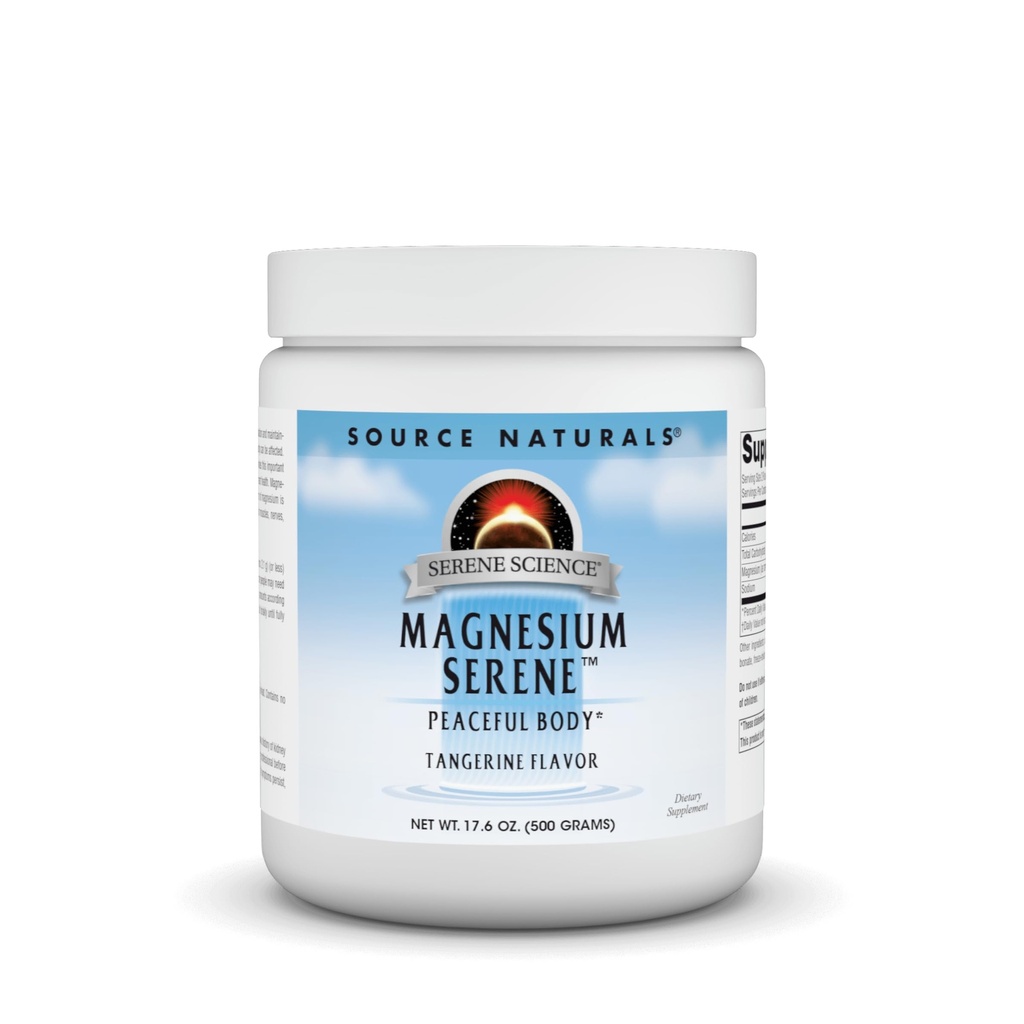 Quelle Naturals Serene Science Magnesium Serene, Friedlicher Körper*, Tangerine Flavored - 17.6 Unze Pulver