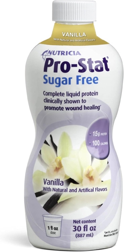 Nutrition médicale Usa Inc Pro Stat Sans sucre Protéines liquides Supplément nutritionnel, Mnu40064, 1 livre