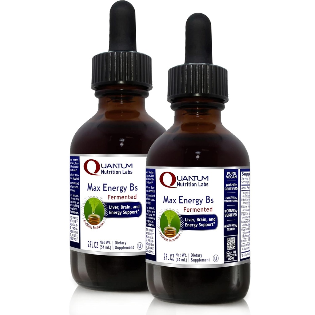 Quantum Nutrition Labs Max Energy B's - 2 Fl Oz (paquet de 2)