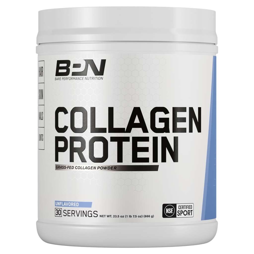BARE PERFORMANCE NUTRITION, protéine de collagène de BPN, peptides de collagène de foie, non aromatisés
