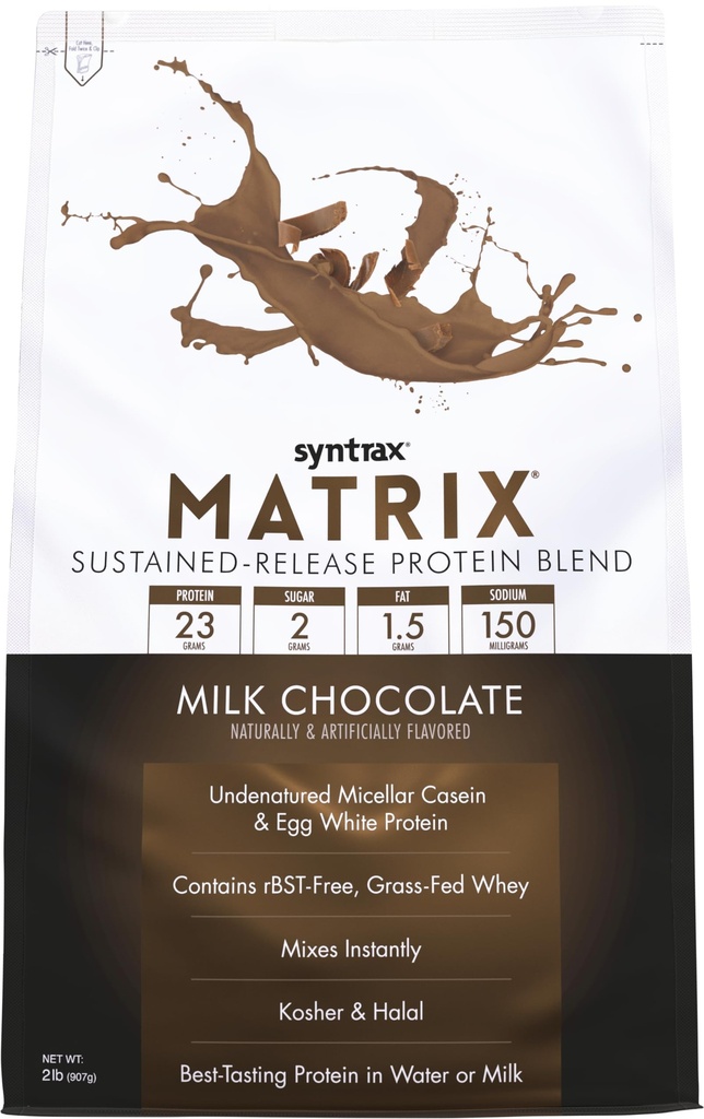 Syntrax Nutrition Matrix - Sustained-Release Protein Blend, Milch Schokolade 5 lbs.