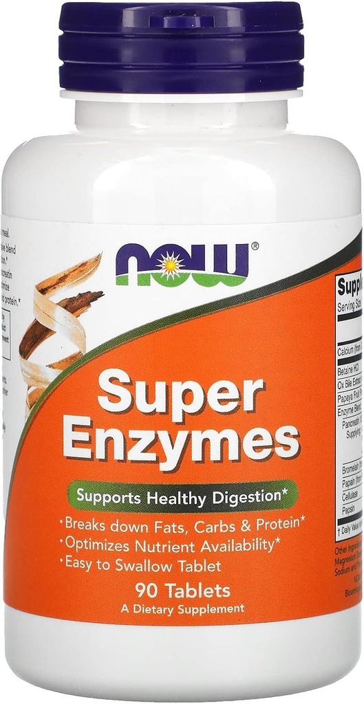 NOW Foods Super Enzymes, 90 compresse
