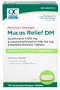 Qualität Wahl Maximale Stärke Mucus Relief DM, Cough Suppressant und Expectorant, 12 Hour Relief, Guaifenesin 1200 mg und Dextromethorphan HBr 60 mg Extended Tablets, 14 Count