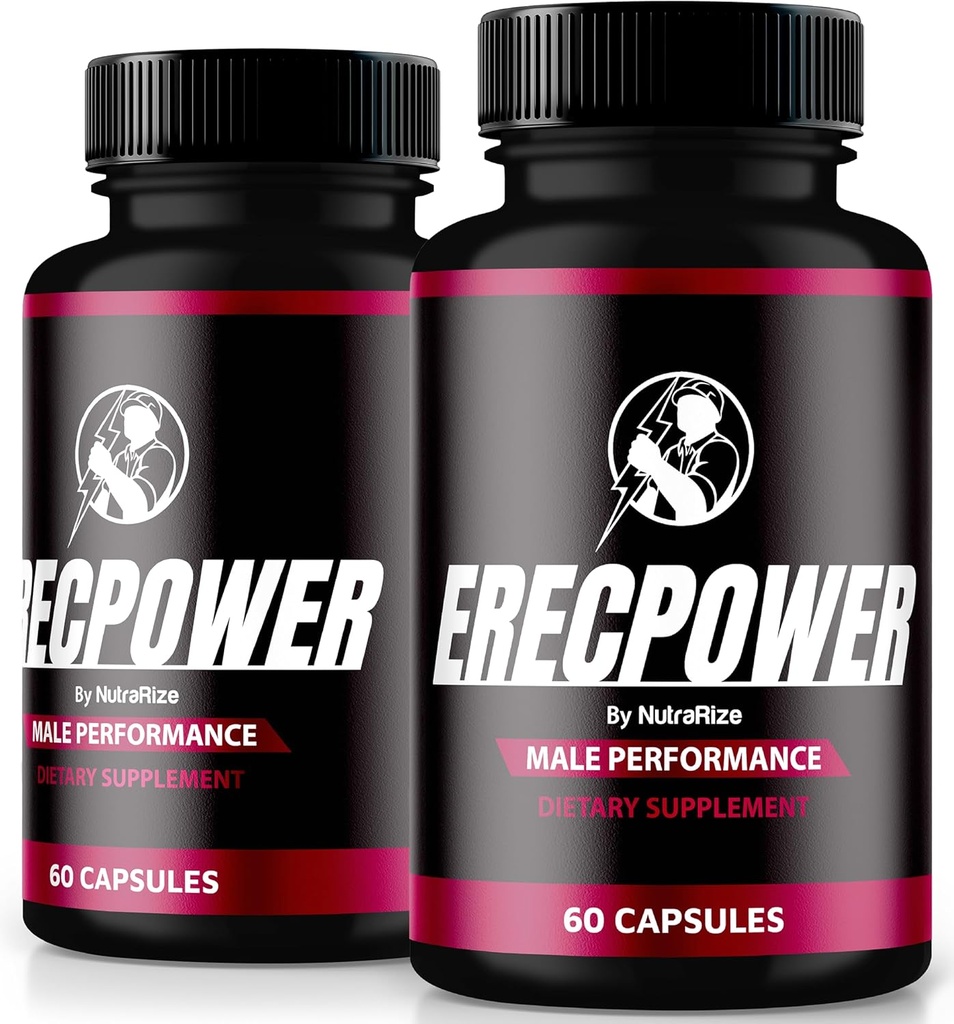 (2 Pack) ErecPower per gli uomini, Pillole ErecPower Ufficiale, Tutti Supplemento Maschio Naturale, Capsule to Boost Energy and Total Health, Erec Power Support for Peak Performance, Vitamin, Review (120 Capsule)