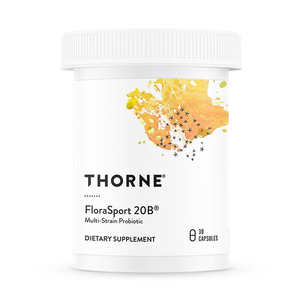THORNE - FloraSport 20B - Probiotische Beilage - Fördert Verdauungsunterstützung, Gutgesundheit, Immunfunktion & okzisale Durchfall- oder Verstopfungshilfe* - NSF zertifiziert für Sport - 30 Servietten