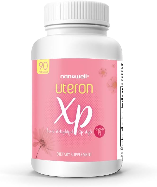 NANOWELL Uteron XP 90 capsule x 1 bottiglia - Herbal Uterus Supplemento per la salute delle donne (90 conte)
