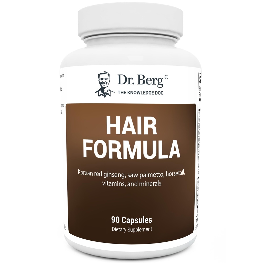 Dr. Berg All-in-One Vitamine für Haar, Haut, & Nägel - Erweiterte Formel mit Biotin, Saw Palmetto, DHT Blocker, & Trace Minerals - 90 Veg Kapseln