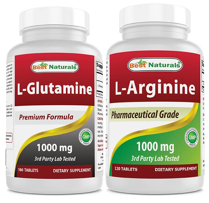 Best Naturals L-Glutamin 1000mg & L-Arginin 1000 mg