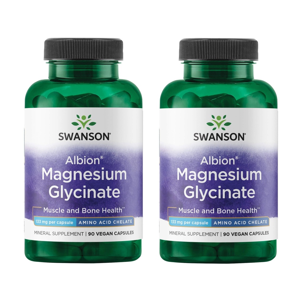 Swanson Chelat Magnesium 133 Milligramme 90 Kapseln (2 Packung)