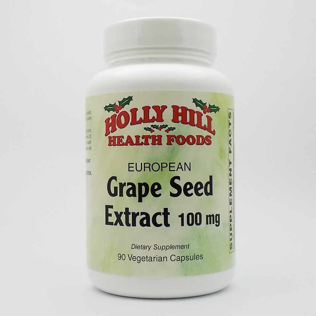 Holly Hill Health Foods, European Grape Seed Extract 100 MG, 90 Kapseln