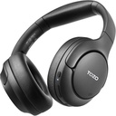TOZO HT2 Hybrid Active Noise Cancelling Cuffie, Wireless Over Ear Bluetooth Headset, 60H Playtime, Hi-Res Audio Custom EQ tramite App Deep Bass Comfort Fit Ear Cup, per Home Office Travel Black