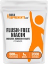 BulkSupplements.com Flush Polvere di niacina libera - come Hexanicotinatol Inositol, supplemento di vitamina B3, Niacin 500mg Flush Free - Gluten Free, 500mg di per Serving, 1kg (2.2 lbs) (pacchetto di 1)