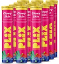 PLIX Glowy Skin 500mg Glutathion Ergänzung mit Hyaluronsäure, Vitamin C, E & Berries | 90 Effervescent Tabletten, Erdbeeren Geschmack