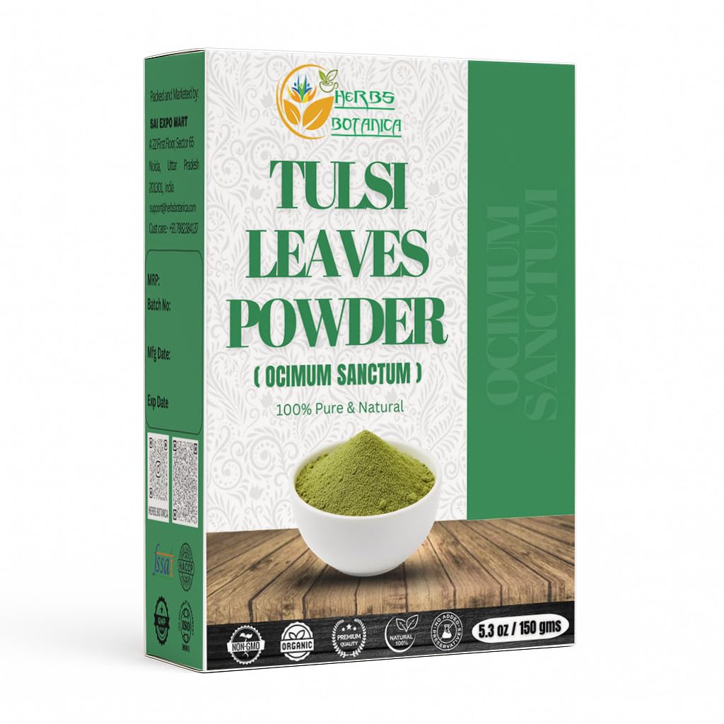 Erbe Botanica Tulsi Polvere Tulasi Santo Basilio Tulsi Polvere Ocimum Sanctum Vitality & Wellness - Pure, Natural e Invigorating Boost Immunity Naturalmente 5.3 oz