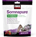 Fattore di Forza Somnapure Melatonin-Free Soft Chews, Sleep Aid per migliorare la qualità del sonno, Sleep Aids per gli adulti con Affron, Magnesio, L-teanina, Camomilla, Balm limone, Dream Berry Flavor, 30 Soft Chews