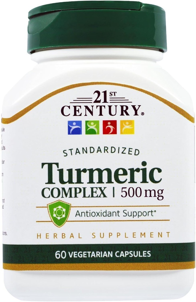 21st Century Turmeric Complex 500 mg - 60 Vegetarische Kapseln, Packung von 2
