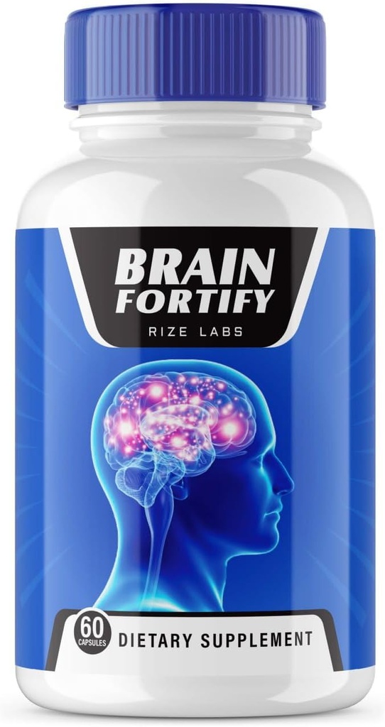 rize labs - Supplément BrainFortify, Formule de soutien de la mémoire organique pour réduire les effets négatifs du brouillard cérébral, utilisé pour stimuler la mémoire (60 capsules)