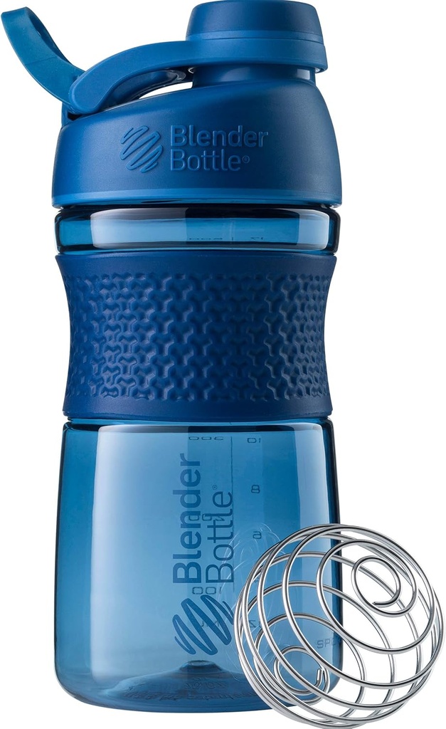BlenderBottle 20-Ounce Black e Navy Protein Shaker Bottiglie con BlenderBall Wire Whisk