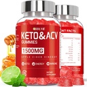 (2 Pack) Gummies dell'aceto del sidro di mele | Gummies di Keto ACV per i supporti Metabolismo & Fat Burn con vitamina B6 & B12 | Supplemento ACV | Limone miele aroma | 120 Vegan per le donne e gli uomini