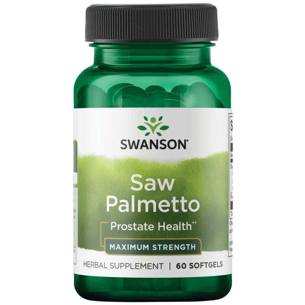 Swanson Saw Palmetto 320 Milligrammes 60 Sgels