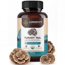 Organic Turkey Tail Mushroom Capsules Supplement (120) | Pure Fruiting Body 10:1 High Strength Extract | 50% Beta-D Glucans | 9.000mg Raw Equivalent per Serving | Immune, Gut & Microbiome Support