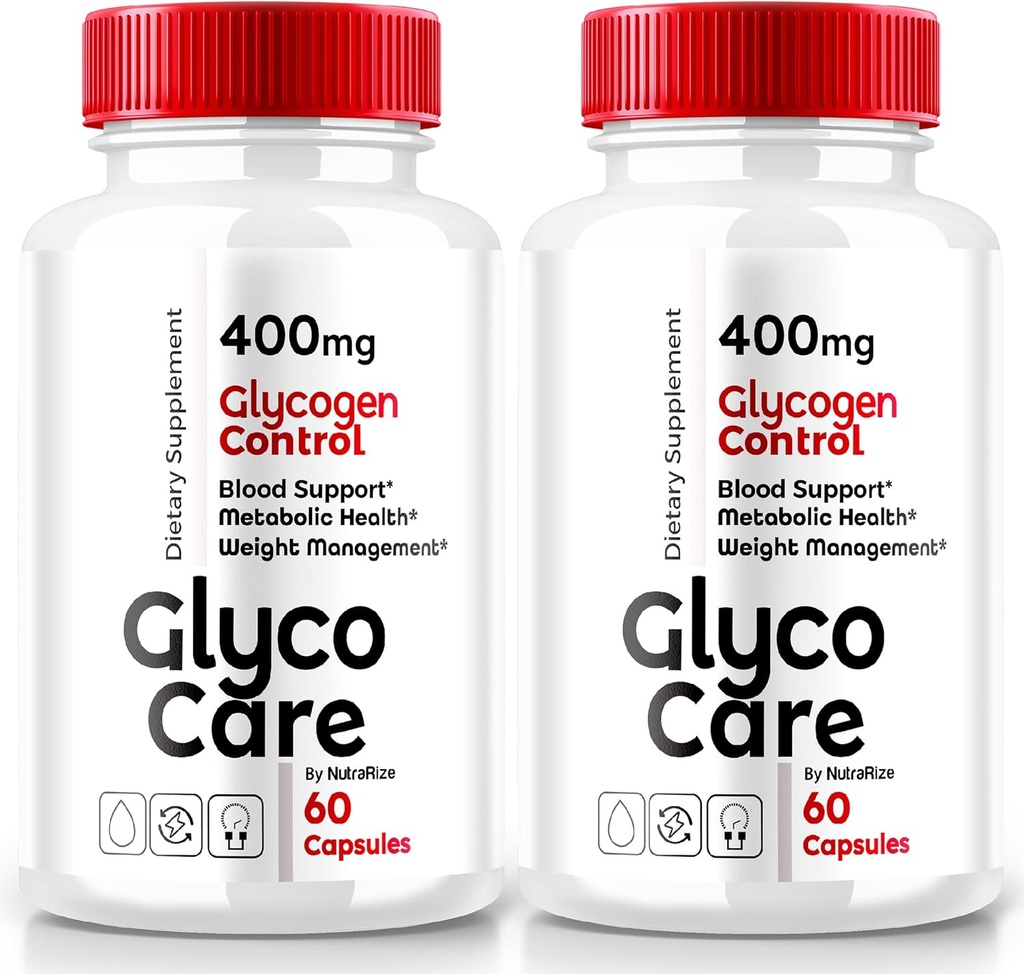 (2 Pack) Glyco Care Capsules, Glyco Care Advanced Blood Support Supplement, Glyco Care Health Support Pills, Formula di massima resistenza per il benessere generale, Tutte le recensioni GlycoCare naturali (120 capsule)