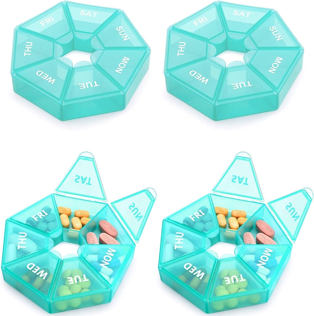 Organizzatore di pillole settimanali Grande 7 giorni organizzatore della scatola di pillola Caso di medicina quotidiana per le pillole dell'olio di pesce della vitamina Supplementi Artrite amichevole