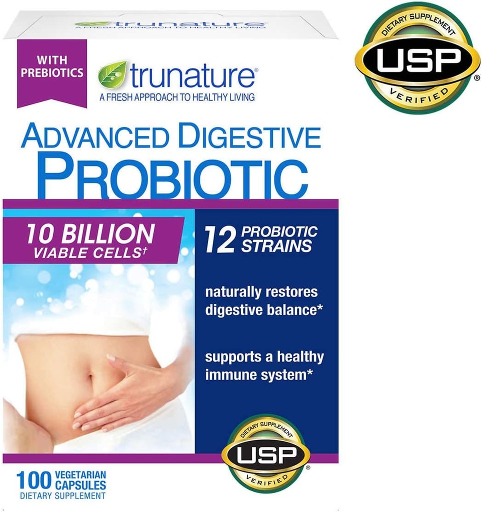 trunature Advanced Digestive Probiotic, 100 Kapseln (3 Pack)