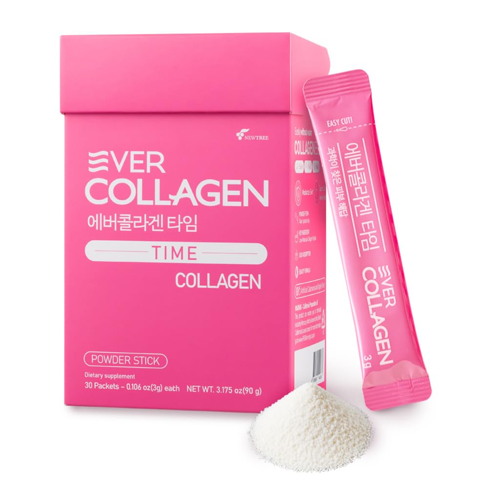 NEWTREE Basso Molecular Multi Marine Collagen Peptides Protein Powder Stick per pelle Hair Health & Beauty Type I III Collagen Supplemento per Donna Uomo, 30 Pacchetti (Apple Flavor)