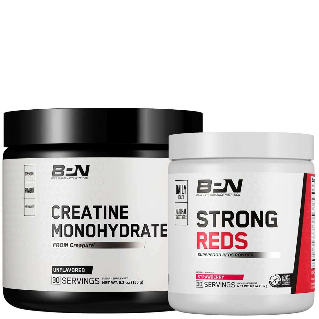 BARE PERFORMANCE NUTRITION BPN Kreatin Monohydrat & Strong Reds Bundle