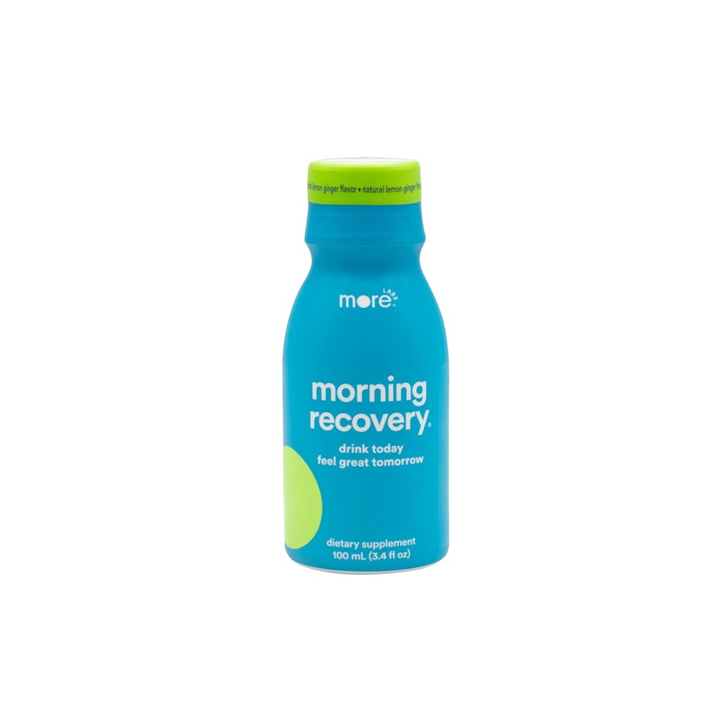 Morning Recovery Electrolyte, Lait Thistle Buvez une formulation propre à hydrater pendant que vous buvez pour la récupération matinale, très soluble liquide DHM, Lemon Ginger, Pack de 1
