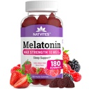 Melatonin Gummies Max Strength 10mg pectina Gummies, aiuta con il supporto del sonno, pancia di gusto berretto, 100% Droga gratuito, 180 Conte (pacchetto di 1)