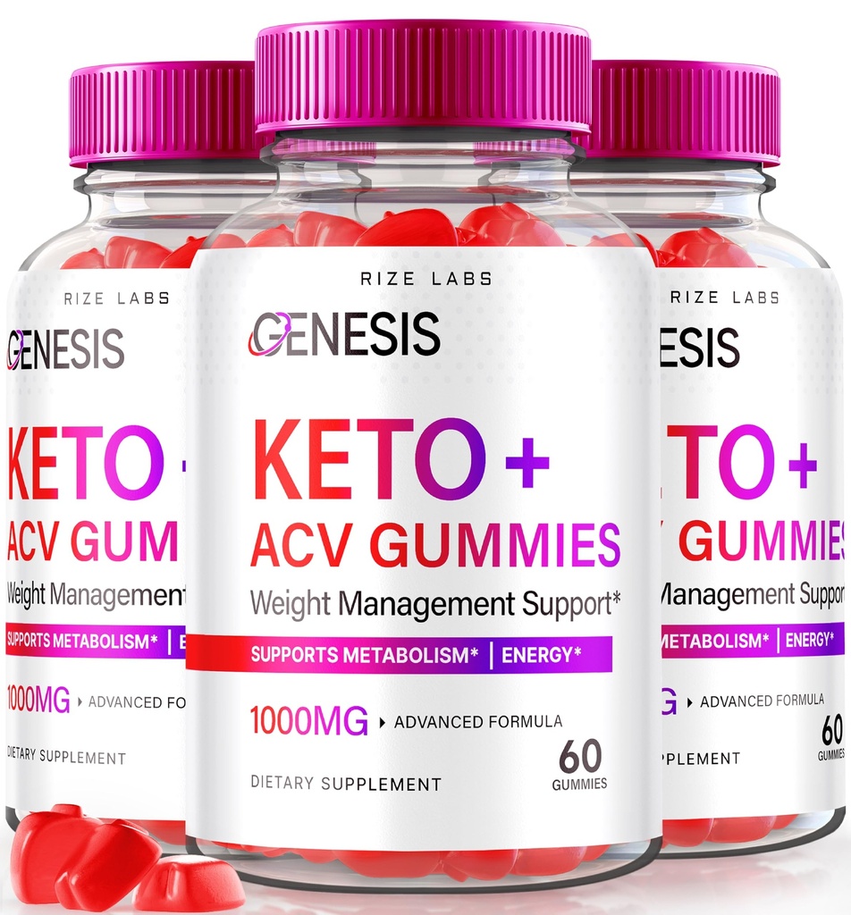 laboratoires de taille - Genesis Keto Keto+ACV Gummies, Supplément pour la perte de poids avancée, tous naturels Extreme 2000mg Gummies (180 Gummies)