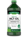 Nature's Truth MCT Öl | 16 fl. oz | Keto, Unflavored Formel | mit Kokosnussöl | Vegan, Non-GMO und Gluten Kostenlose Ergänzung