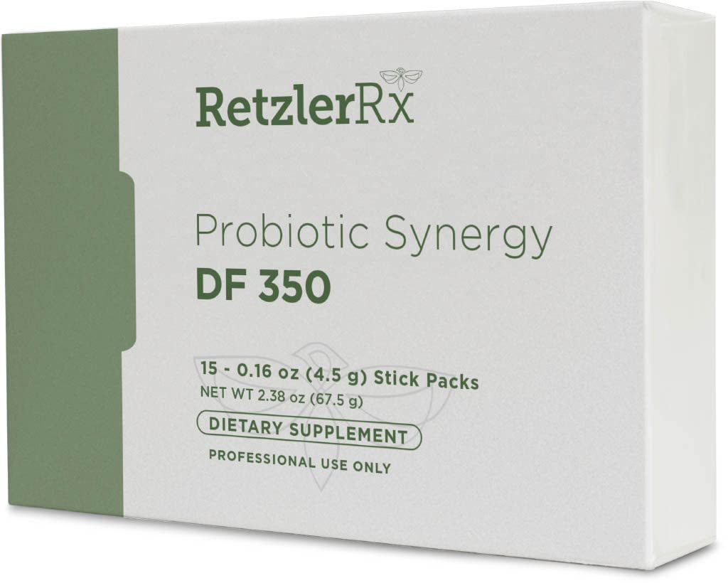 Probiotic Synergy DF 350 ® by Dr. RetzlerRxTM - 350 miliardi di CFU - Dairy-Free, High Potency 350 CFU 18-Strain Probiotic Supplement - Supporta Immune + Gut Health (15 Single Serving Stick Packs)
