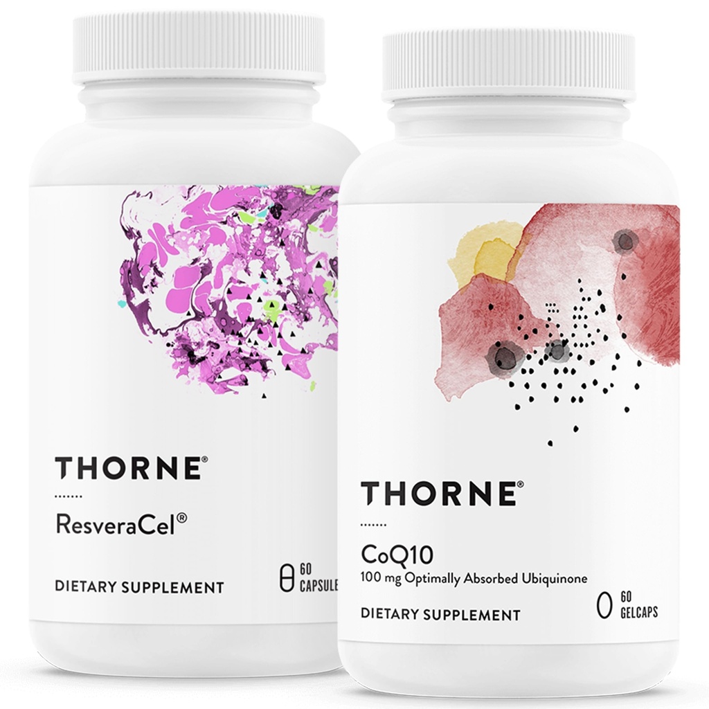 THORNE - Cellular Health Bundle - CoQ10 & NiaCel 400 - Unterstützung von Energie, Cellular Defense & Healthy Aging - 30 bis 60 Servietten