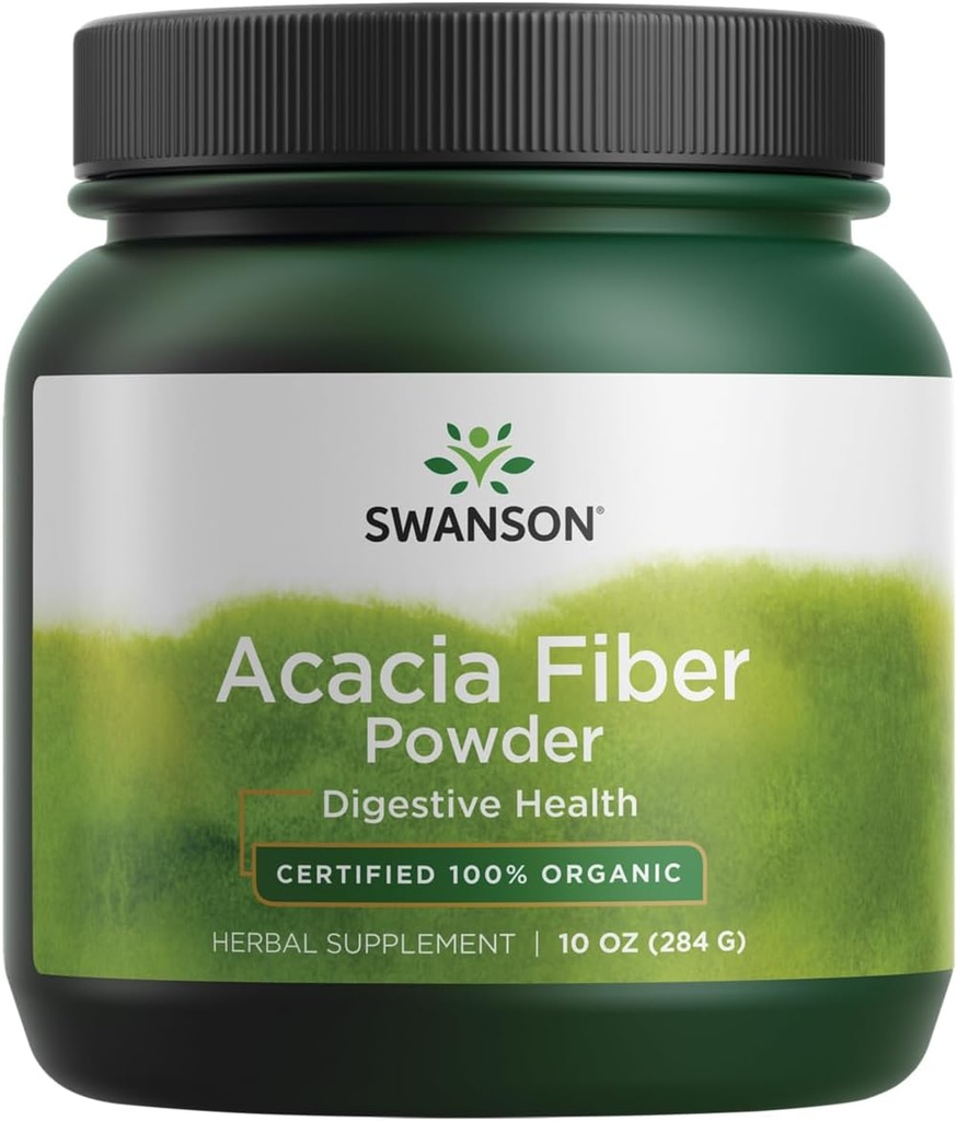 Swanson 100% Certified Organic Acacia Fiber Powder 10 Unze (284 g) Pwdr