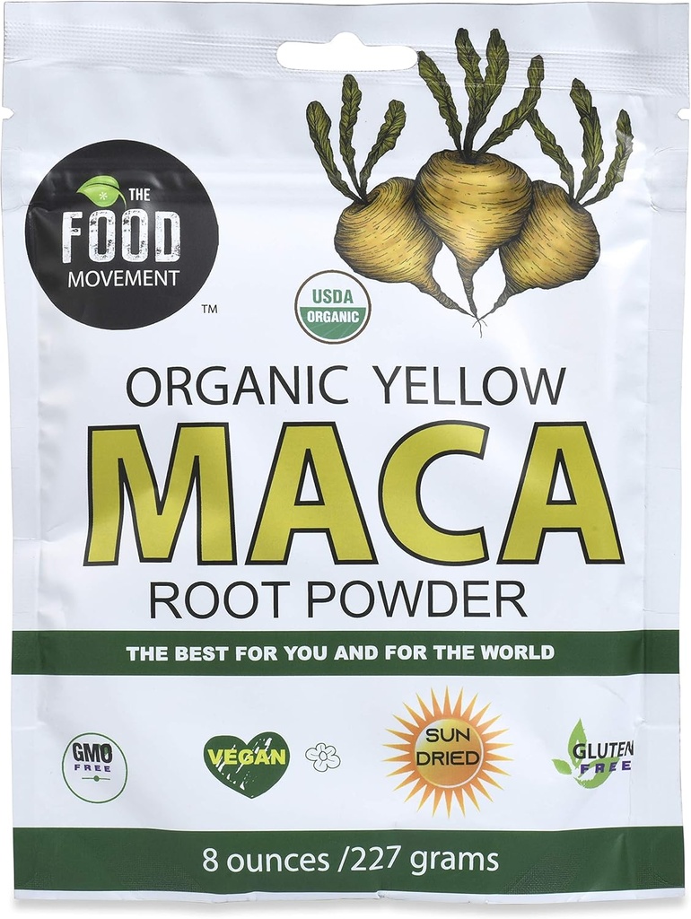 Die Lebensmittel-Bewegung Bio gelb Maca Wurzel 8 oz