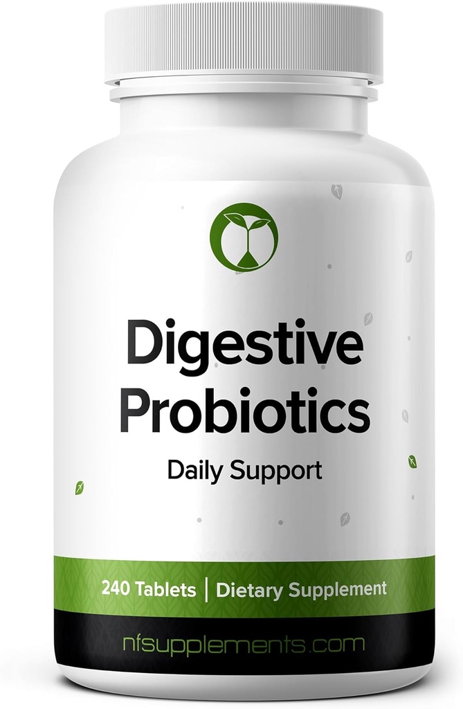 Probiotici per la salute digestiva Supporti Bloating & Regolarità Supplemento 240 Compresse 3 miliardi di CFU (240, Probiotici Digestivi)