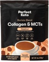Perfect Keto Barista Blend Collagen Coffee Creamer Polvere con olio MCT, Dairy Free, Basso zucchero, Grass Fed Creamer sano per la dieta Ketogenic, Energia e pelle sana, Hair and Nail Support, Nocciola