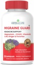 MIGRAINE Guard ® New Migraine Relief Headache Prevention, Clinically Proven COQ10, VIT B2, VIT B6, Feverfew, Magnesium GLYCINATE, Ginger, Risposta eccezionale durante le prove effettuate in Canada