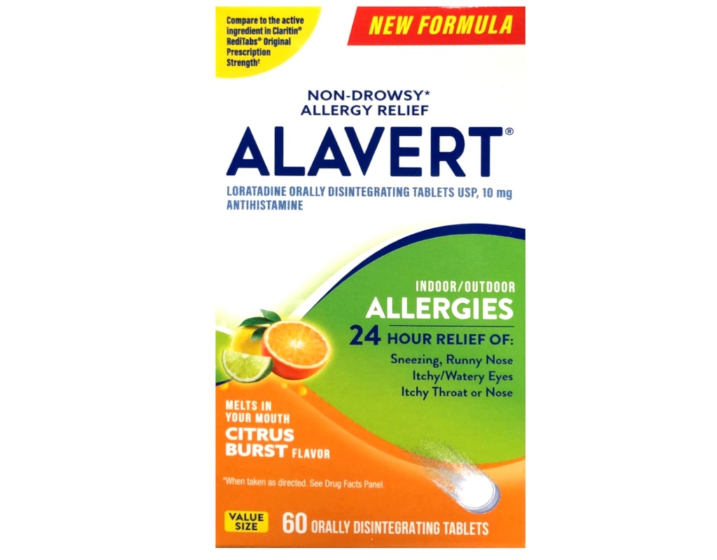 Alavert 24 heures par voie orale Désintégration des comprimés Citrus Burst 60 comprimés