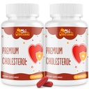 Cholesterin-Ergänzungen mit Pflanzen Sterolen, Niacin, Red Yeast Rice, Citrus Bergamot, Knoblauch, Cholesterin-Ergänzung Unterstützung Normale Cholesterin-Level, 180 Softgels
