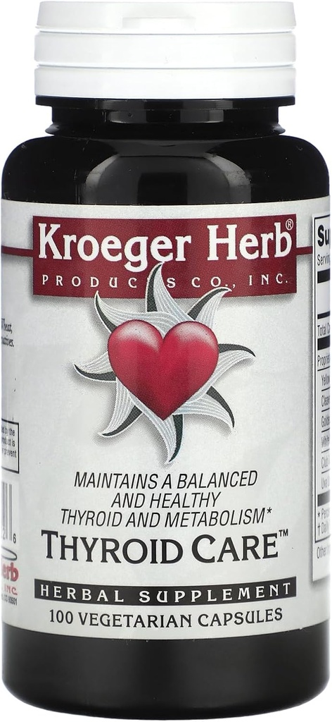 Kroeger Herb Thyroid Care capsule, 100 conte