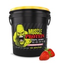 COLOSSAL LABS Muscle Protein Whey Powder [12 lbs/Pack of 1]– Filtro a freddo, 25g Proteine Pure, 6.6g BCAAs (Packaging May Vary) (12LB, Fragola)