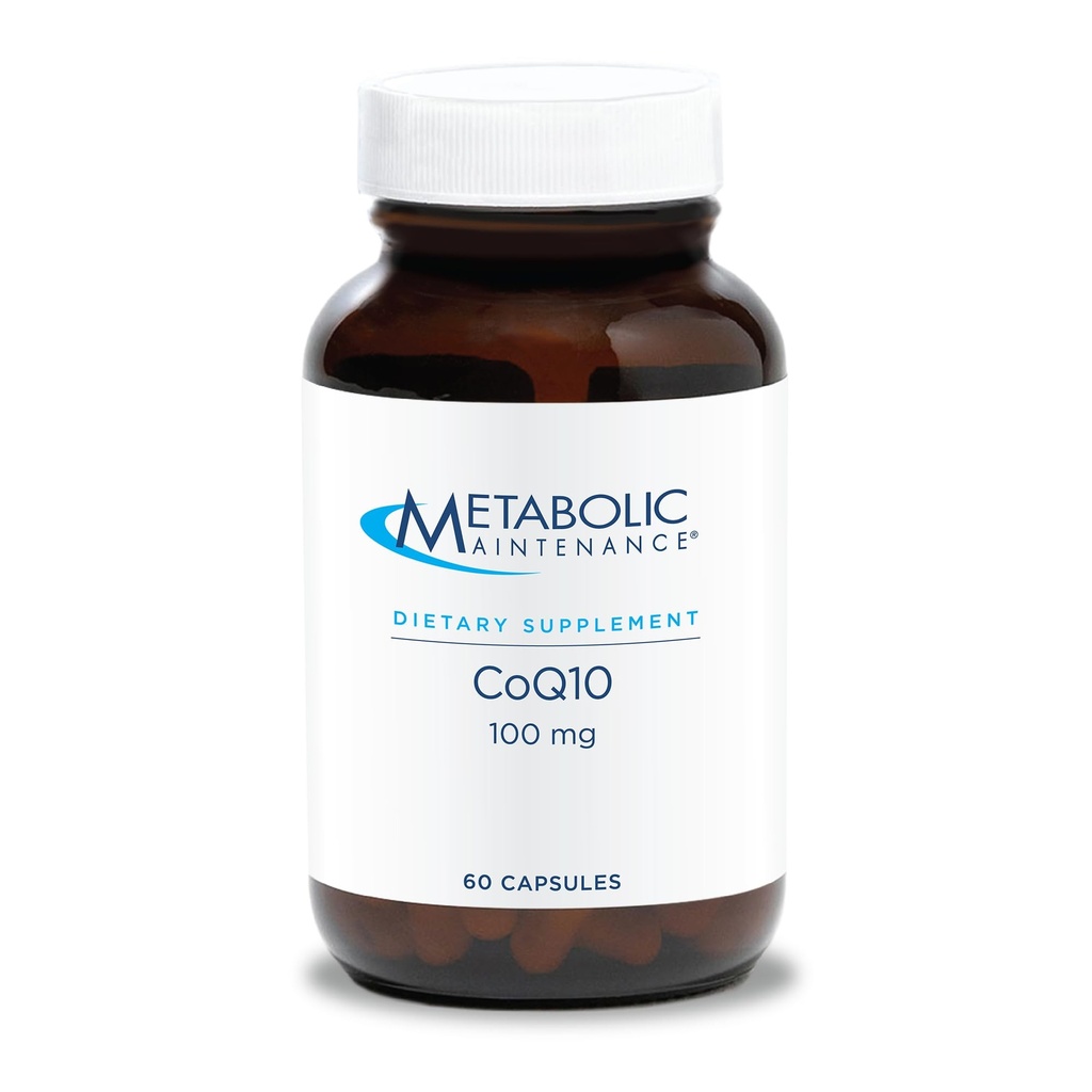 Metabolic Maintenance CoQ10 Kapseln - 100mg CoenzymeQ10 mit Vitamin C - Antioxidans, Immune, Energie + Herz-Kreislauf-Unterstützung (60 Kapseln)