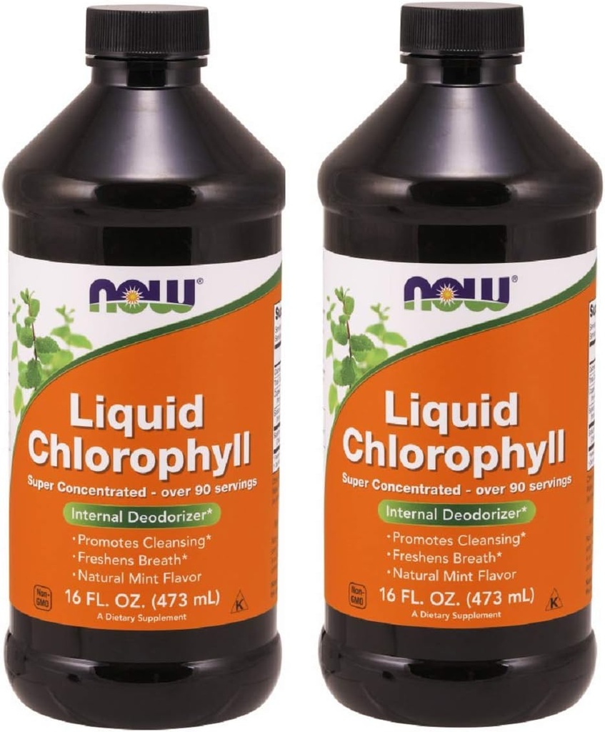 Jetzt Lebensmittel Chlorophyll & Mint, 16 OZ LIQUID (Pack von 2)