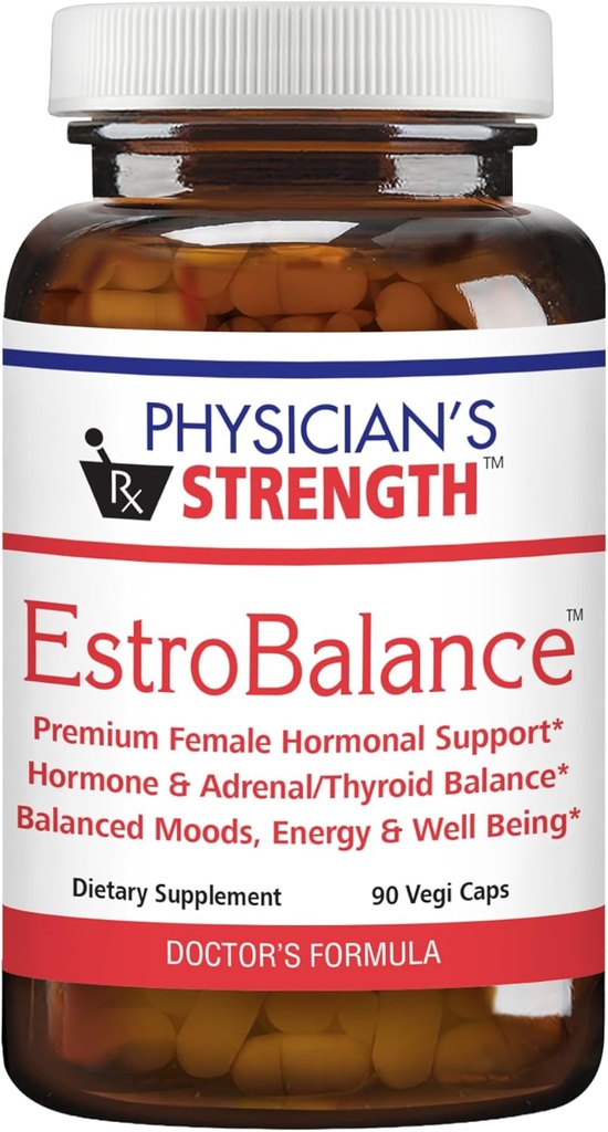 Physician's Strength EstroBalance - 90 Vegi Caps - Hormonsystem Stoffwechselunterstützung - 45 Servierungen