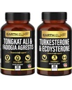 Earth Elixir Fadogia Agrestis 600mg und Tongkat Ali 500mg + Turkesterone1000mg und Ecdysterone 1000mg Zubehör (180 Kapseln) Bundle
